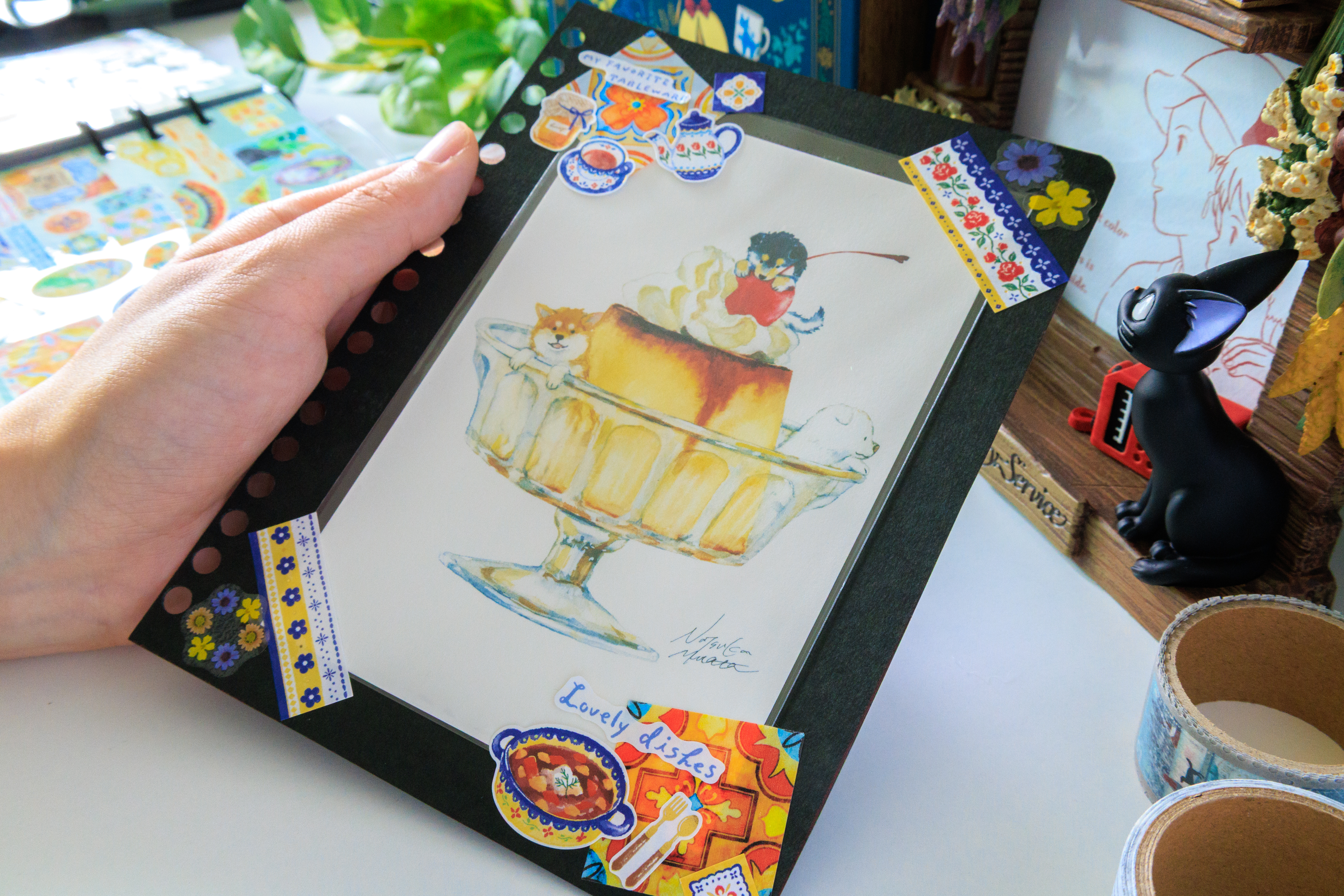 「お気に入り」を手帳に。ポストカードでオリジナルの表紙を作ってみた。
